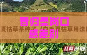 昔归曼岗口感差别