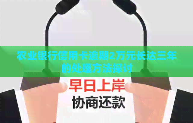 农业银行信用卡逾期2万元长达三年的处理方法探讨