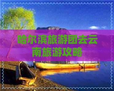 哈尔滨旅游团去云南旅游攻略