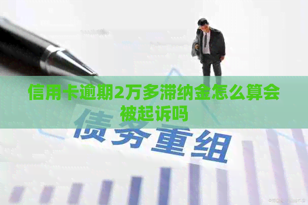 信用卡逾期2万多滞纳金怎么算会被起诉吗