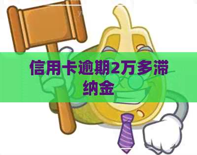 信用卡逾期2万多滞纳金