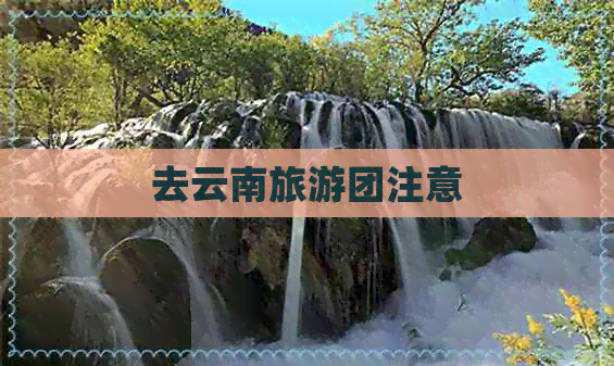 去云南旅游团注意