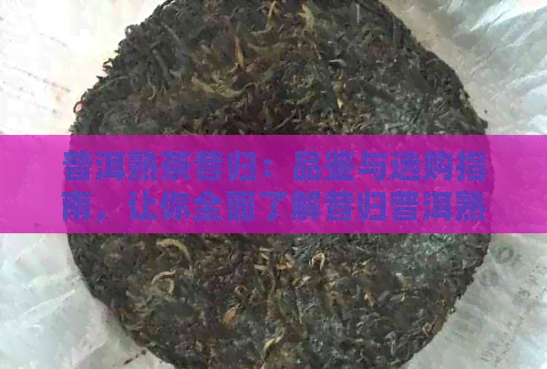 普洱熟茶昔归：品鉴与选购指南，让你全面了解昔归普洱熟茶的魅力与口感