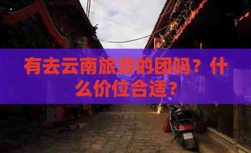 有去云南旅游的团吗？什么价位合适？