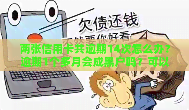 两张信用卡共逾期14次怎么办？逾期1个多月会成黑户吗？可以贷款吗？