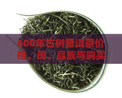 600年古树普洱茶价格、历、品质与购买指南 - 全面解答您的疑问