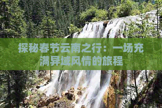 探秘春节云南之行：一场充满异域风情的旅程