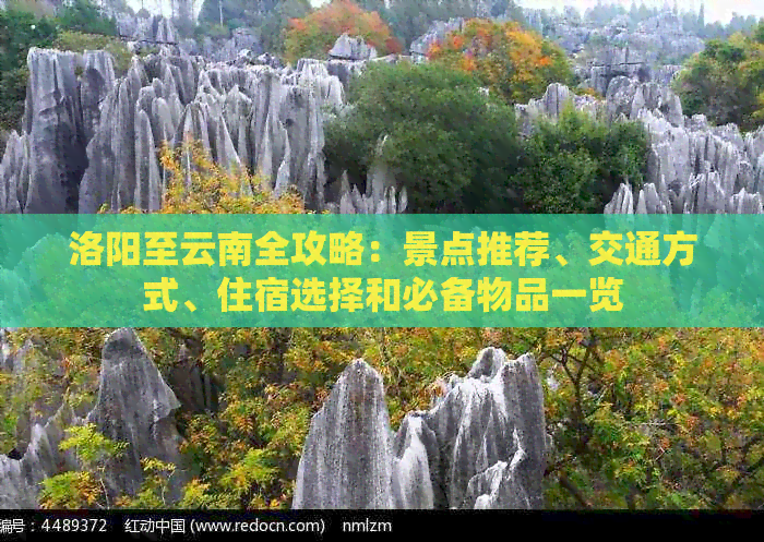 洛阳至云南全攻略：景点推荐、交通方式、住宿选择和必备物品一览