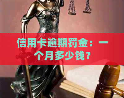 信用卡逾期罚金：一个月多少钱？