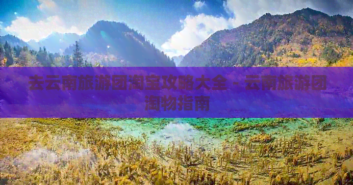 去云南旅游团淘宝攻略大全 - 云南旅游团淘物指南