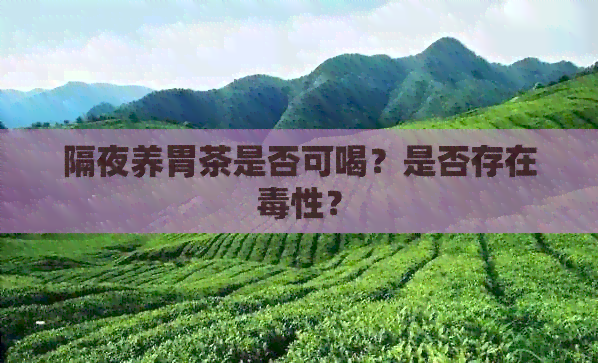 隔夜养胃茶是否可喝？是否存在性？