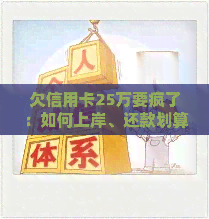 欠信用卡25万要疯了：如何上岸、还款划算？