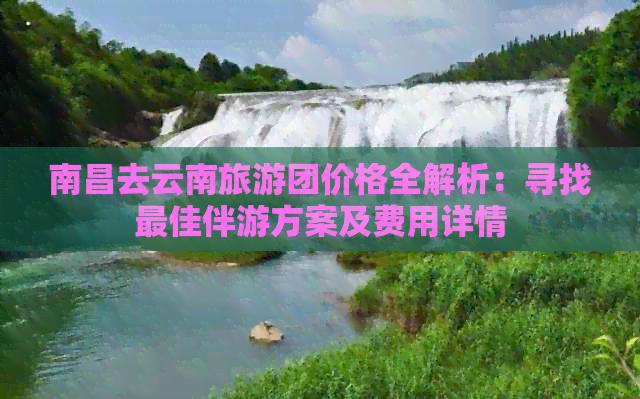 南昌去云南旅游团价格全解析：寻找更佳伴游方案及费用详情