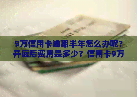 9万信用卡逾期半年怎么办呢？开庭后费用是多少？信用卡9万逾期会坐牢吗？