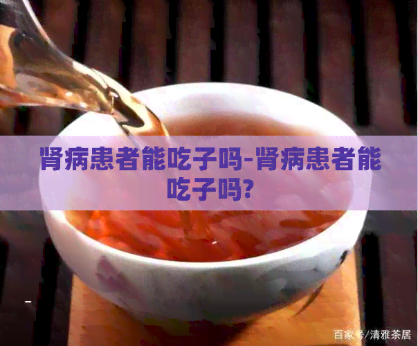 肾病患者能吃子吗-肾病患者能吃子吗?