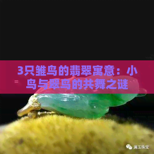 3只雏鸟的翡翠寓意：小鸟与翠鸟的共舞之谜