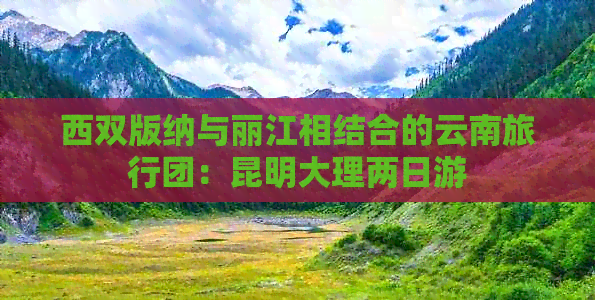 西双版纳与丽江相结合的云南旅行团：昆明大理两日游