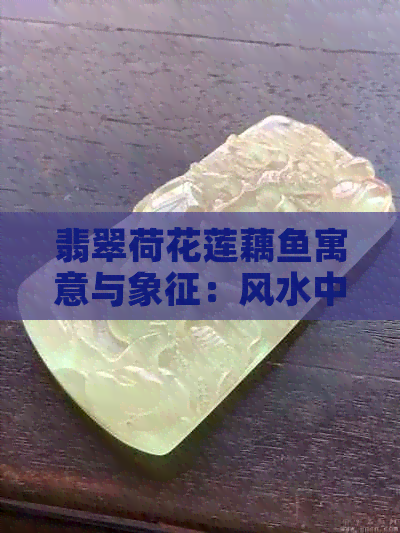 翡翠荷花莲藕鱼寓意与象征：风水中的财运与健康之象