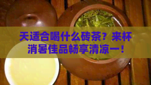 天适合喝什么砖茶？来杯消暑佳品畅享清凉一！