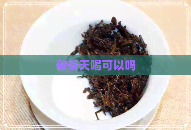 砖茶天喝可以吗