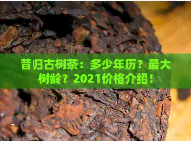 昔归古树茶：多少年历？更大树龄？2021价格介绍！