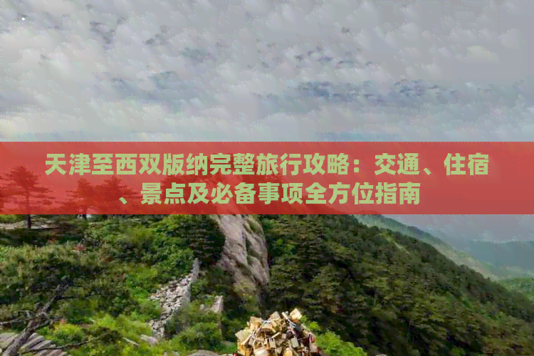 天津至西双版纳完整旅行攻略：交通、住宿、景点及必备事项全方位指南