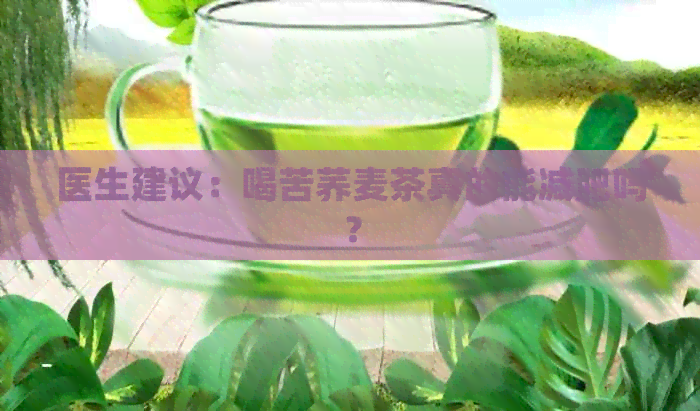 医生建议：喝苦荞麦茶真的能减肥吗？