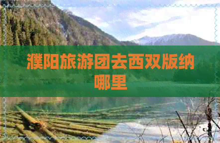 濮阳旅游团去西双版纳哪里