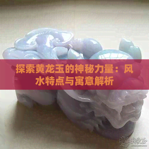 探索黄龙玉的神秘力量：风水特点与寓意解析