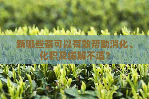 新哪些茶可以有效帮助消化、化积及缓解不适？