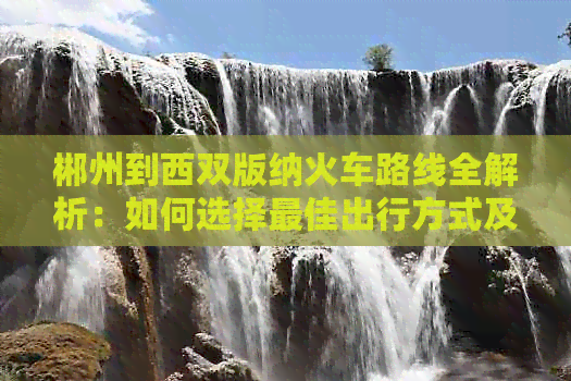 郴州到西双版纳火车路线全解析：如何选择更佳出行方式及所需时间