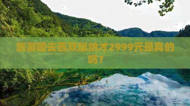 旅游团去西双版纳才2999元是真的吗？