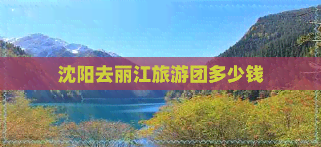 沈阳去丽江旅游团多少钱