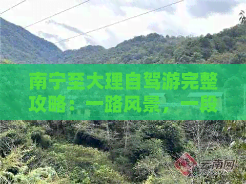 南宁至大理自驾游完整攻略：一路风景，一段旅程的完美体验