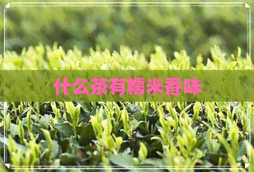 什么茶有糯米香味