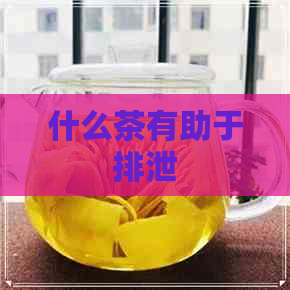 什么茶有助于排泄