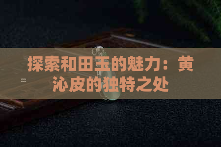 探索和田玉的魅力：黄沁皮的独特之处