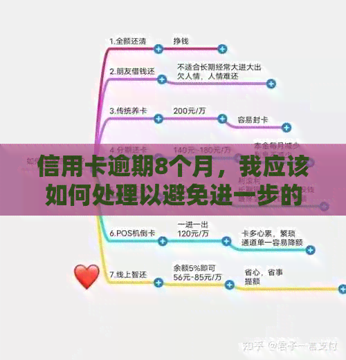 信用卡逾期8个月，我应该如何处理以避免进一步的信用损失？