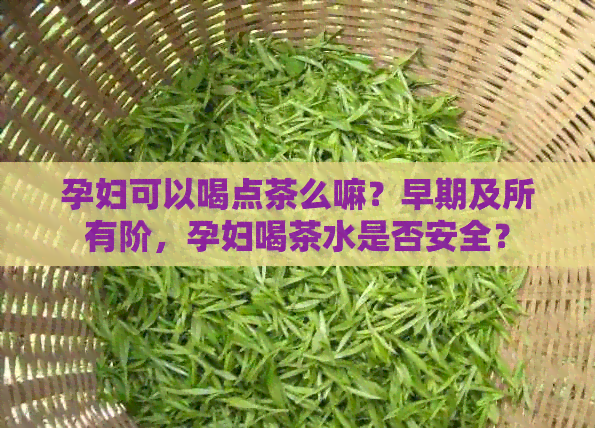 孕妇可以喝点茶么嘛？早期及所有阶，孕妇喝茶水是否安全？