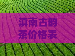 滇南古韵茶价格表-滇南古韵茶叶