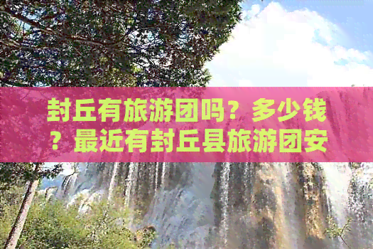 封丘有旅游团吗？多少钱？最近有封丘县旅游团安排吗？