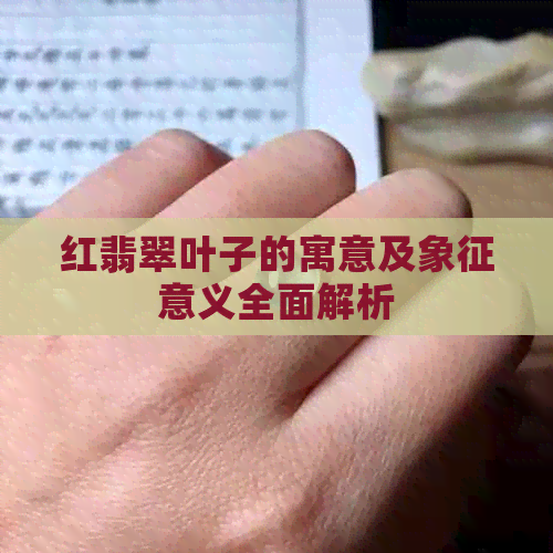 红翡翠叶子的寓意及象征意义全面解析