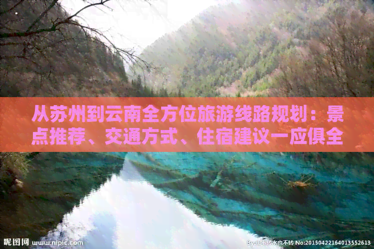 从苏州到云南全方位旅游线路规划：景点推荐、交通方式、住宿建议一应俱全