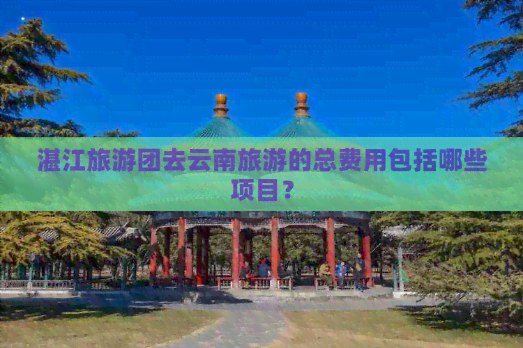 湛江旅游团去云南旅游的总费用包括哪些项目？