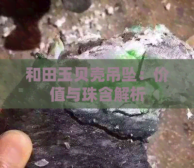 和田玉贝壳吊坠：价值与珠含解析