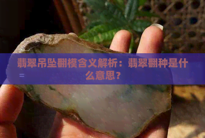 翡翠吊坠翻模含义解析：翡翠翻种是什么意思？