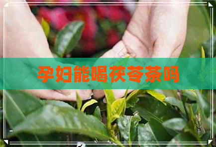 孕妇能喝茯苓茶吗