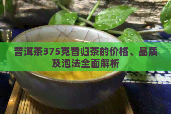 普洱茶375克昔归茶的价格、品质及泡法全面解析