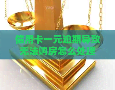 信用卡一元逾期导致无法购房怎么处理