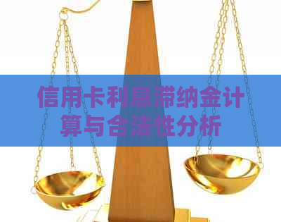 信用卡利息滞纳金计算与合法性分析